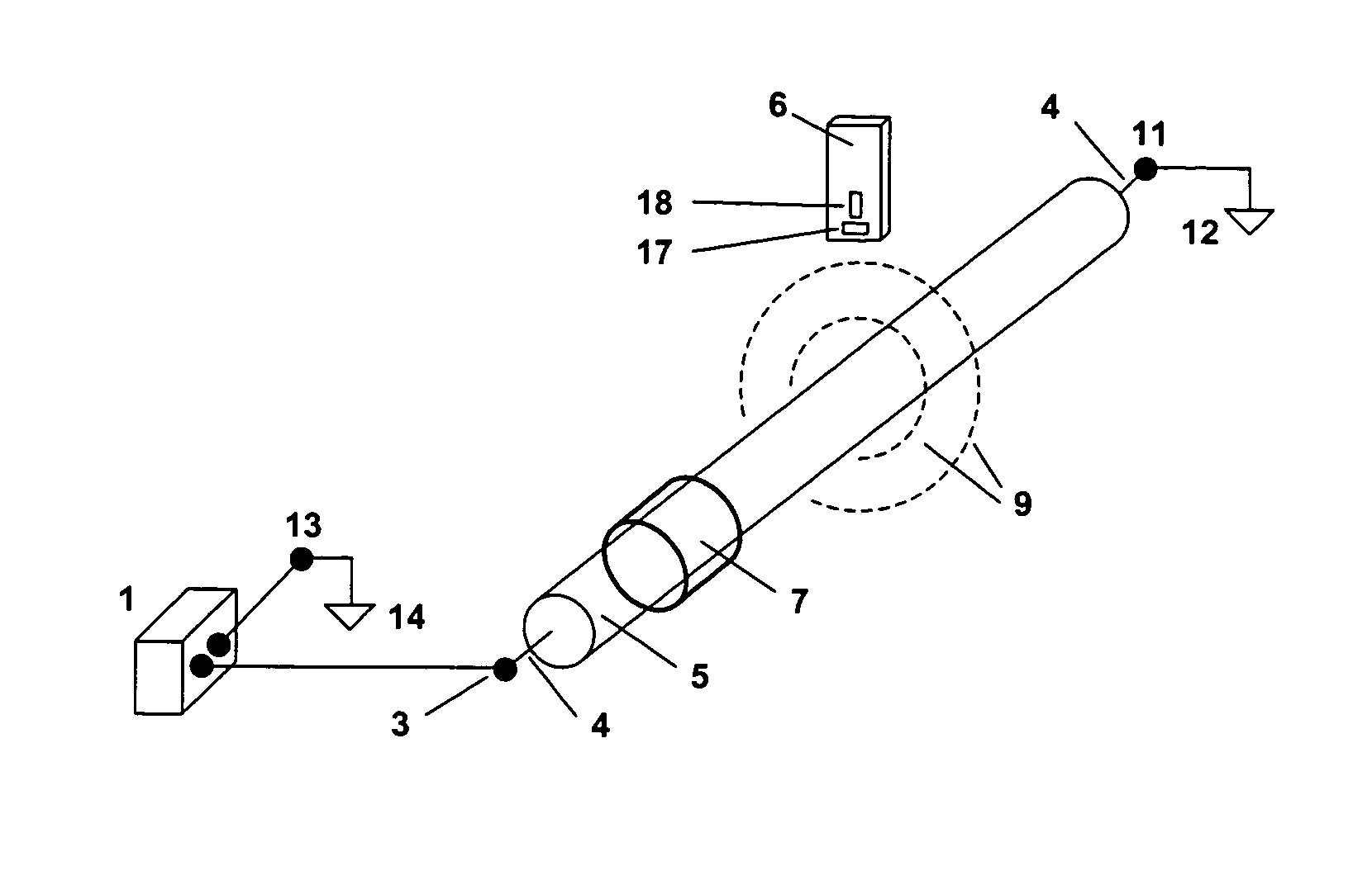 Method and apparatus for the location and indication of cable splices and cable faults