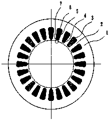 Combined permanent magnet brushless motor stator and manufacturing method thereof