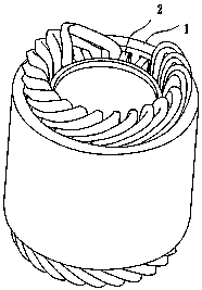 Combined permanent magnet brushless motor stator and manufacturing method thereof