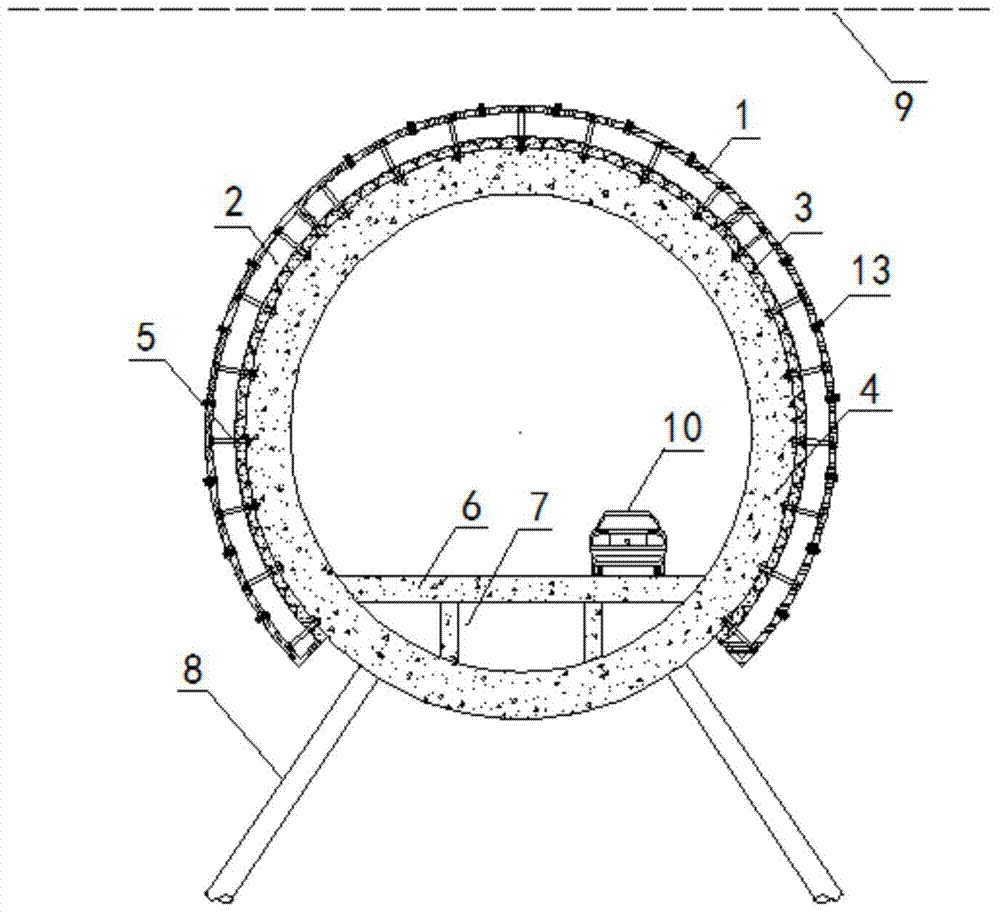 Anti-collision structure of submerged floating tunnel