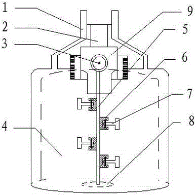 Crushing mixing machine