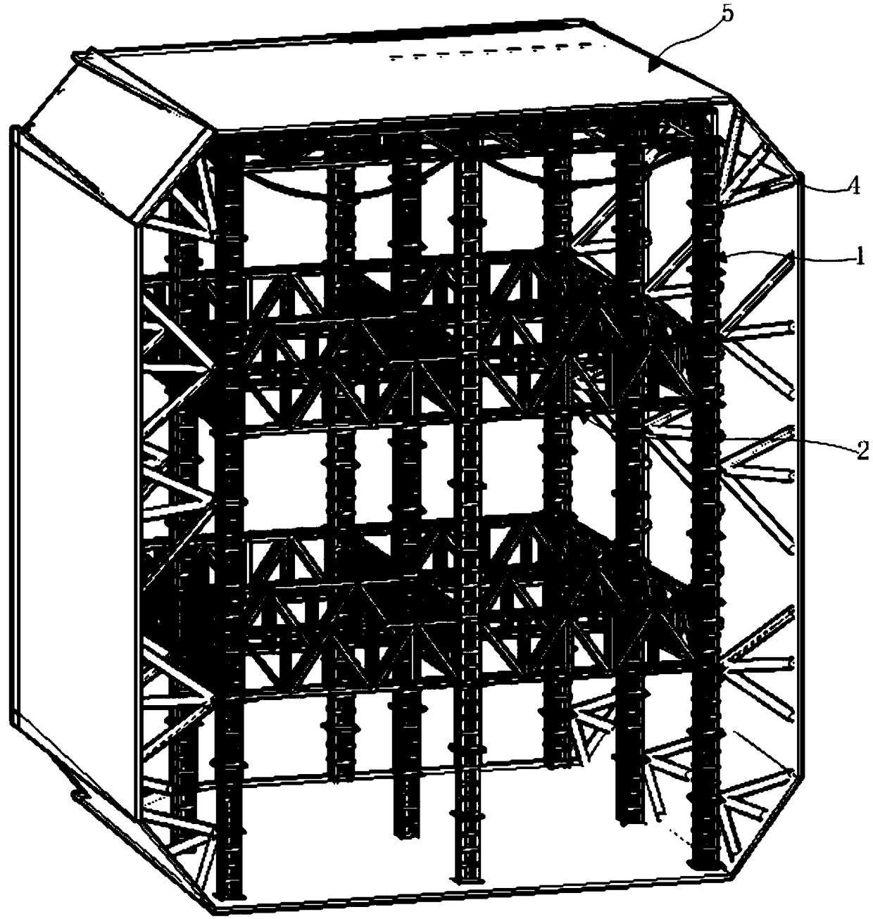 Fabricated mold plate supporting device of shaped concrete tunnel body