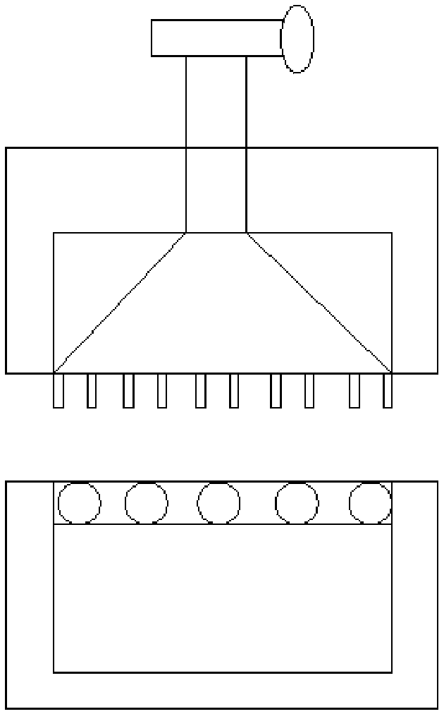 Drying box wind nozzle for colored coating