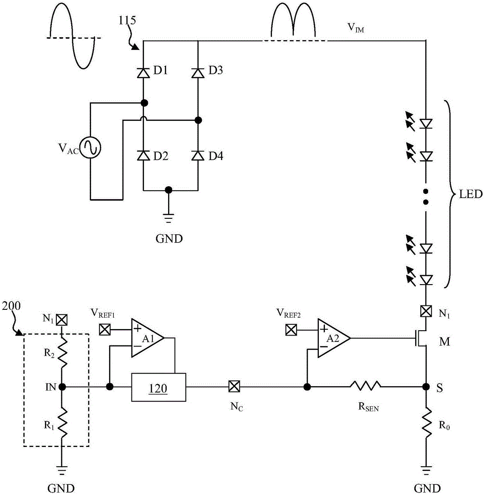 Constant-power LED driving system and constant-power control method