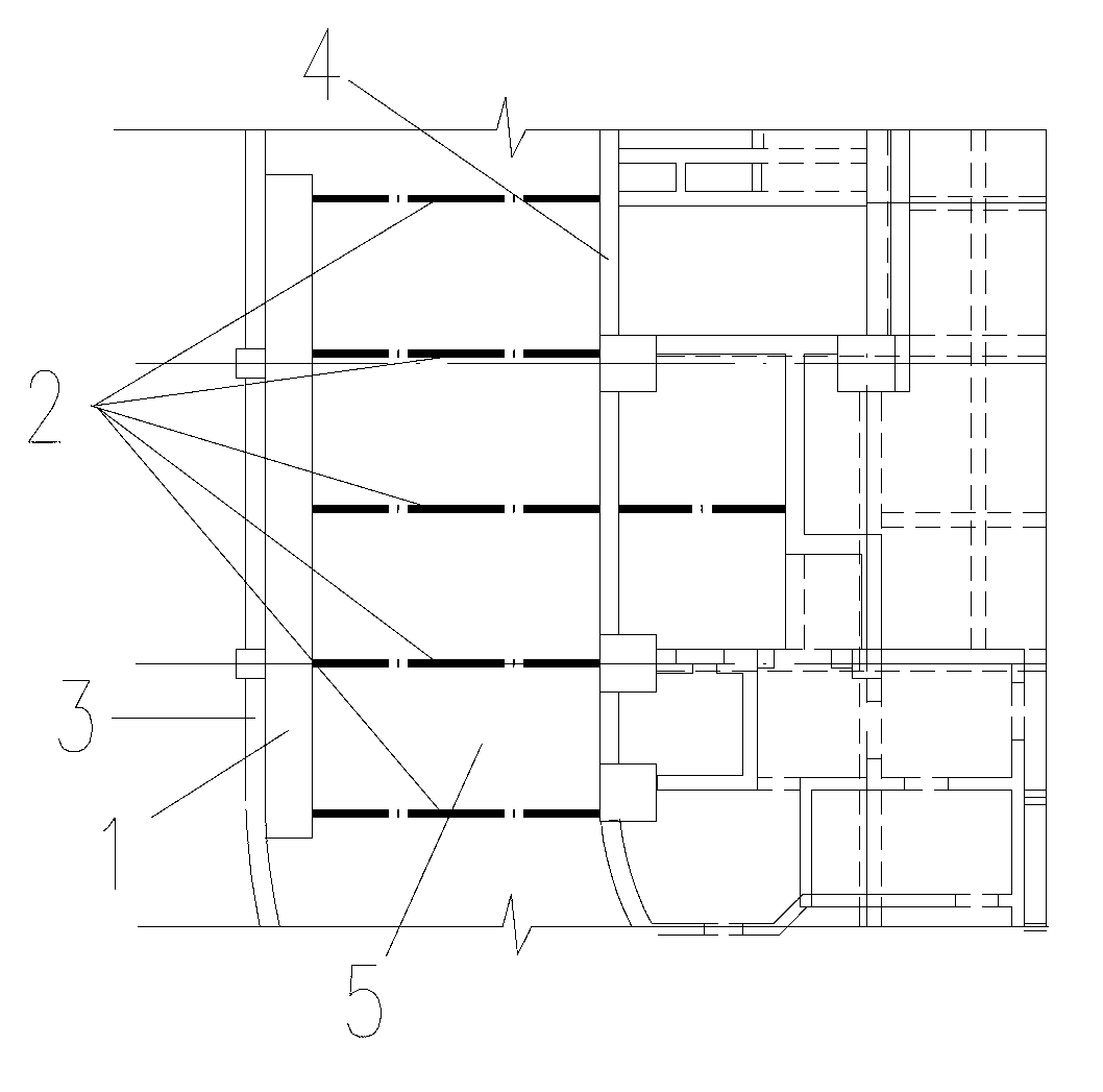 Construction method for changing steel pipe supports of ramp foundation pit