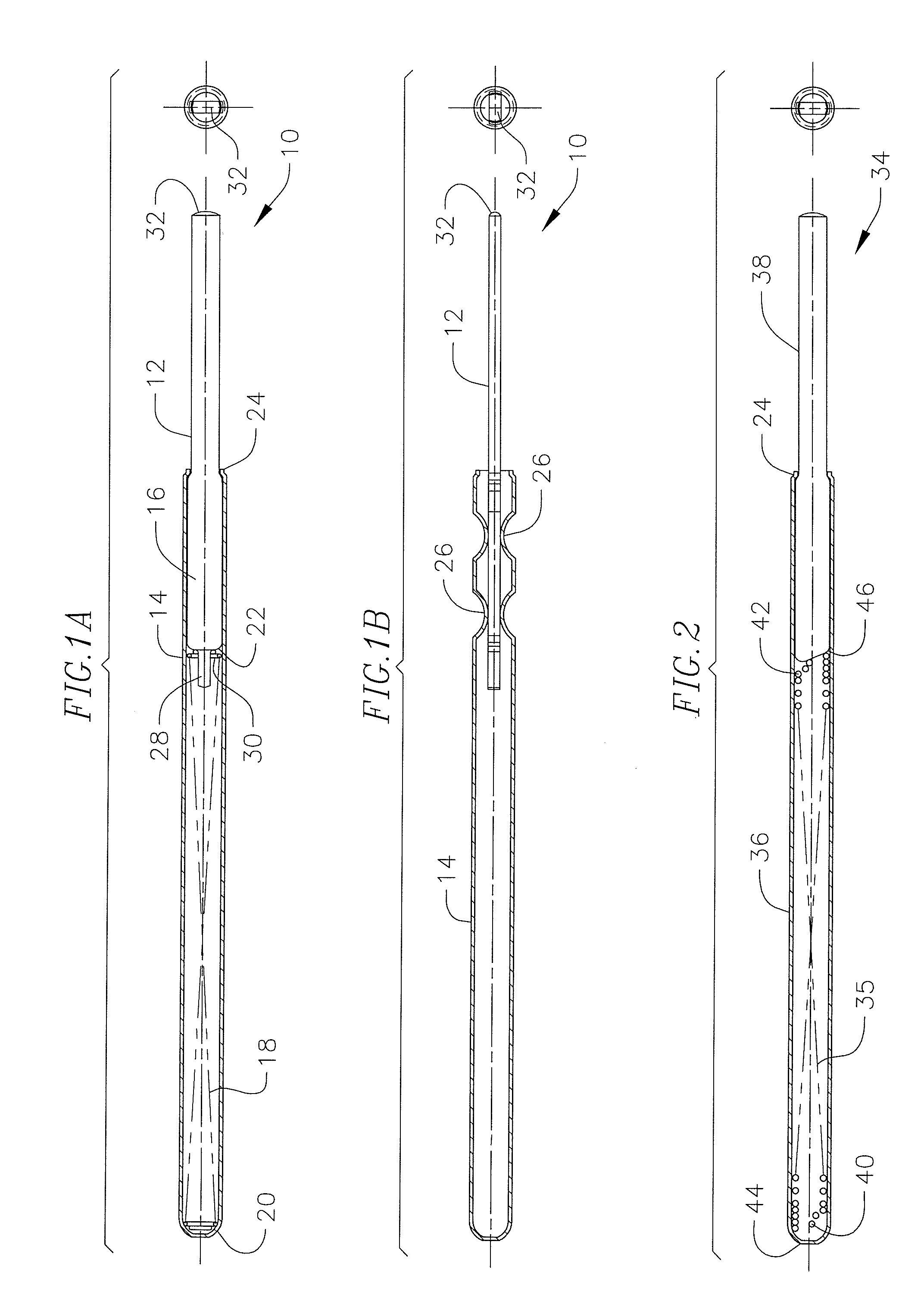 Flat plunger round barrel test probe