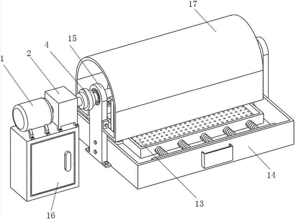 Drum-type rice sieve device