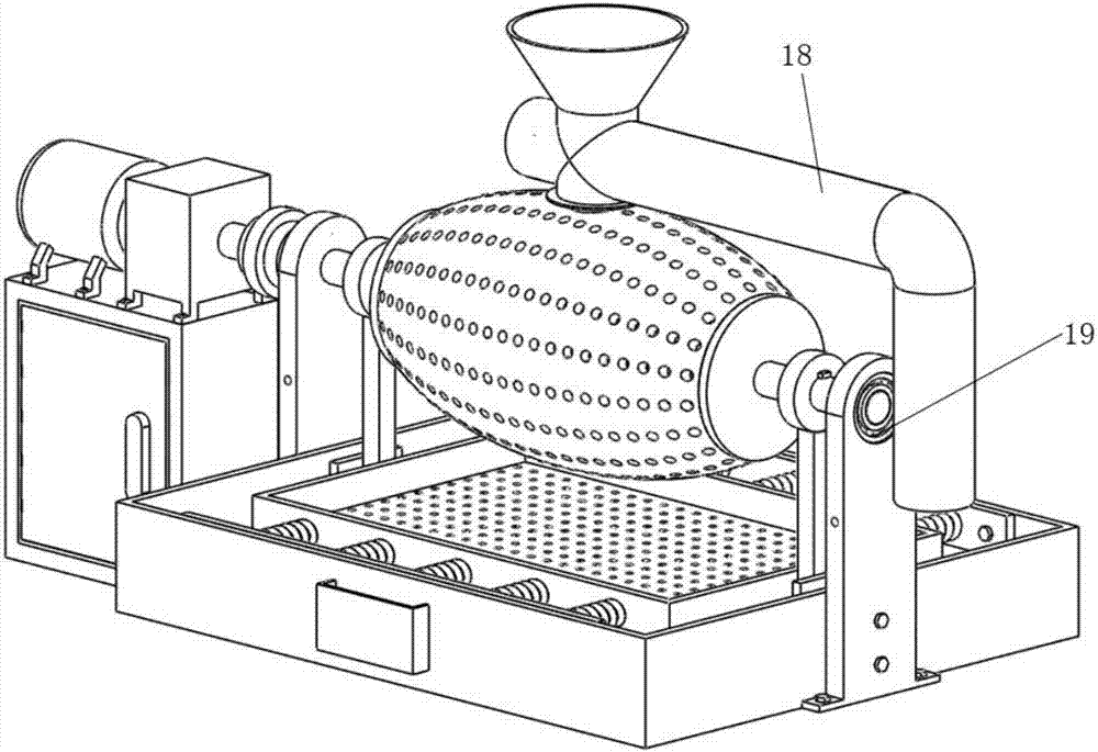 Drum-type rice sieve device