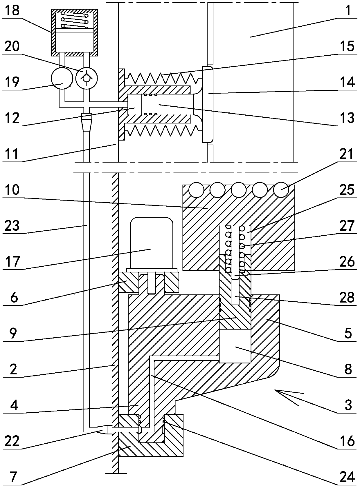 Container positioning guide rail mechanism for ship