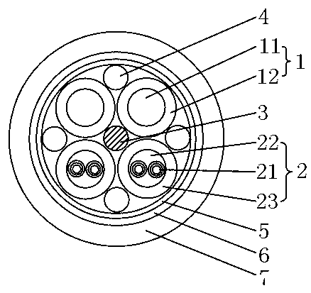 Photoelectricity composite cable with flexible metallic sheath