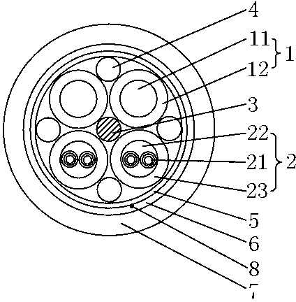 Photoelectricity composite cable with flexible metallic sheath