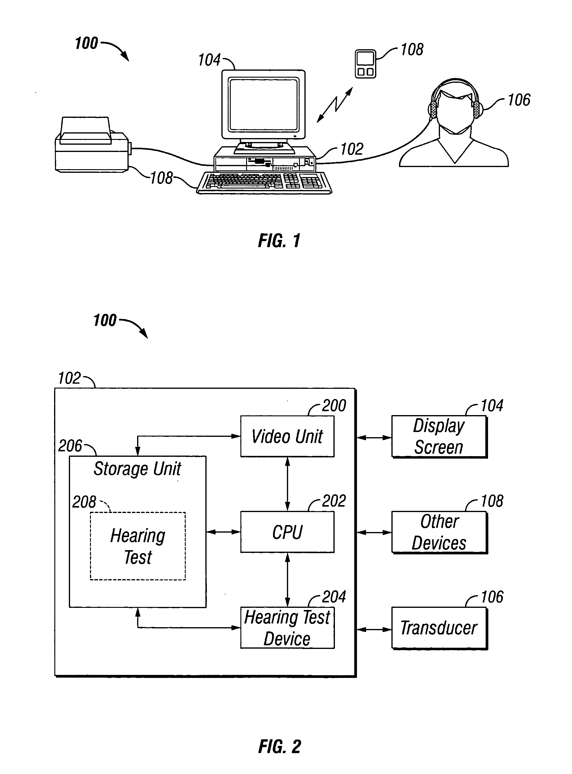 Computer-assisted diagnostic hearing test