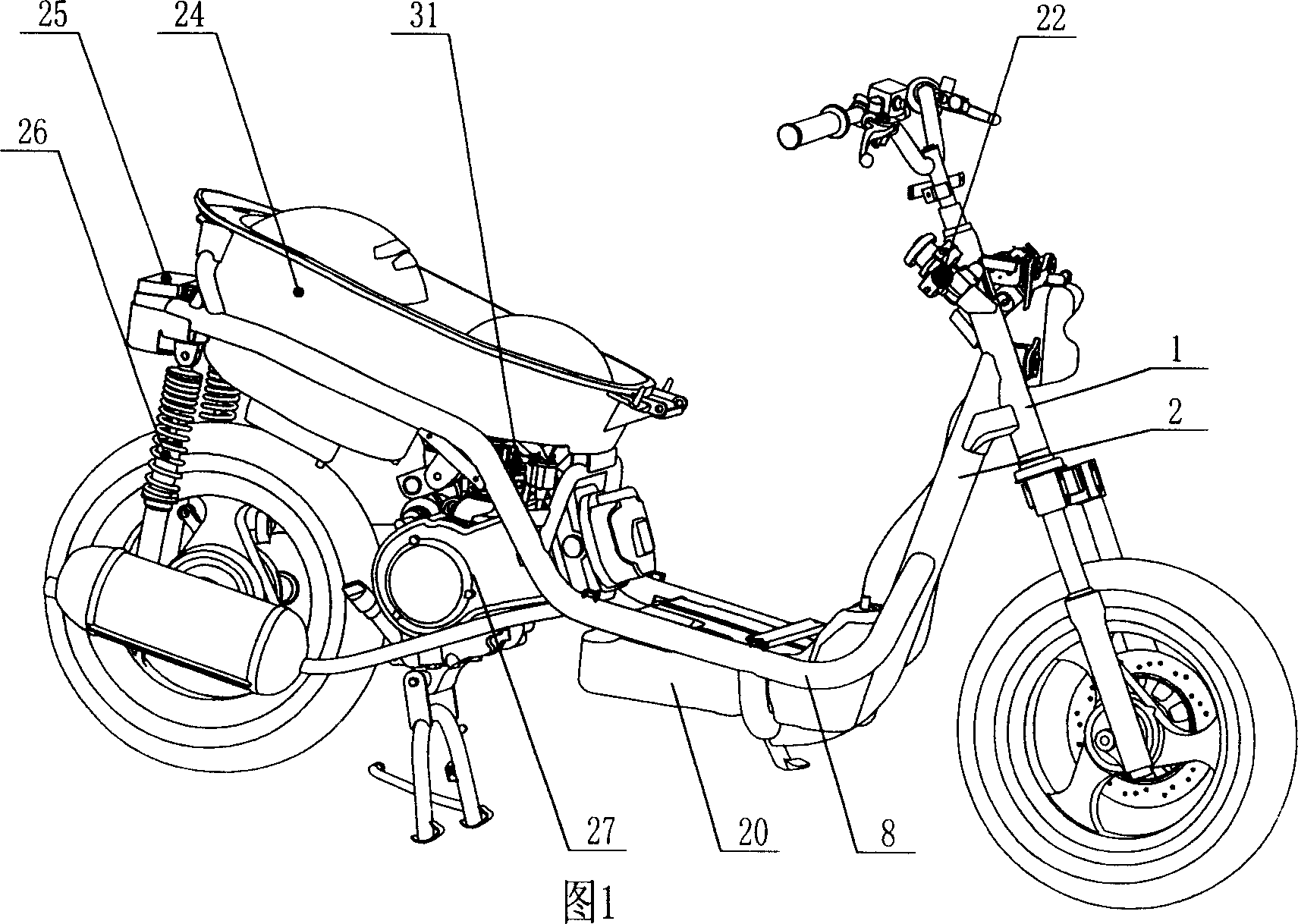 Pedal type motorcycle