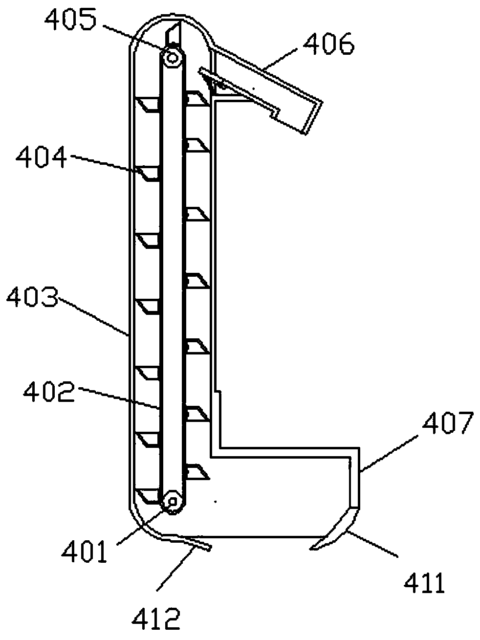 A ditch sludge cleaning and packing integrated equipment