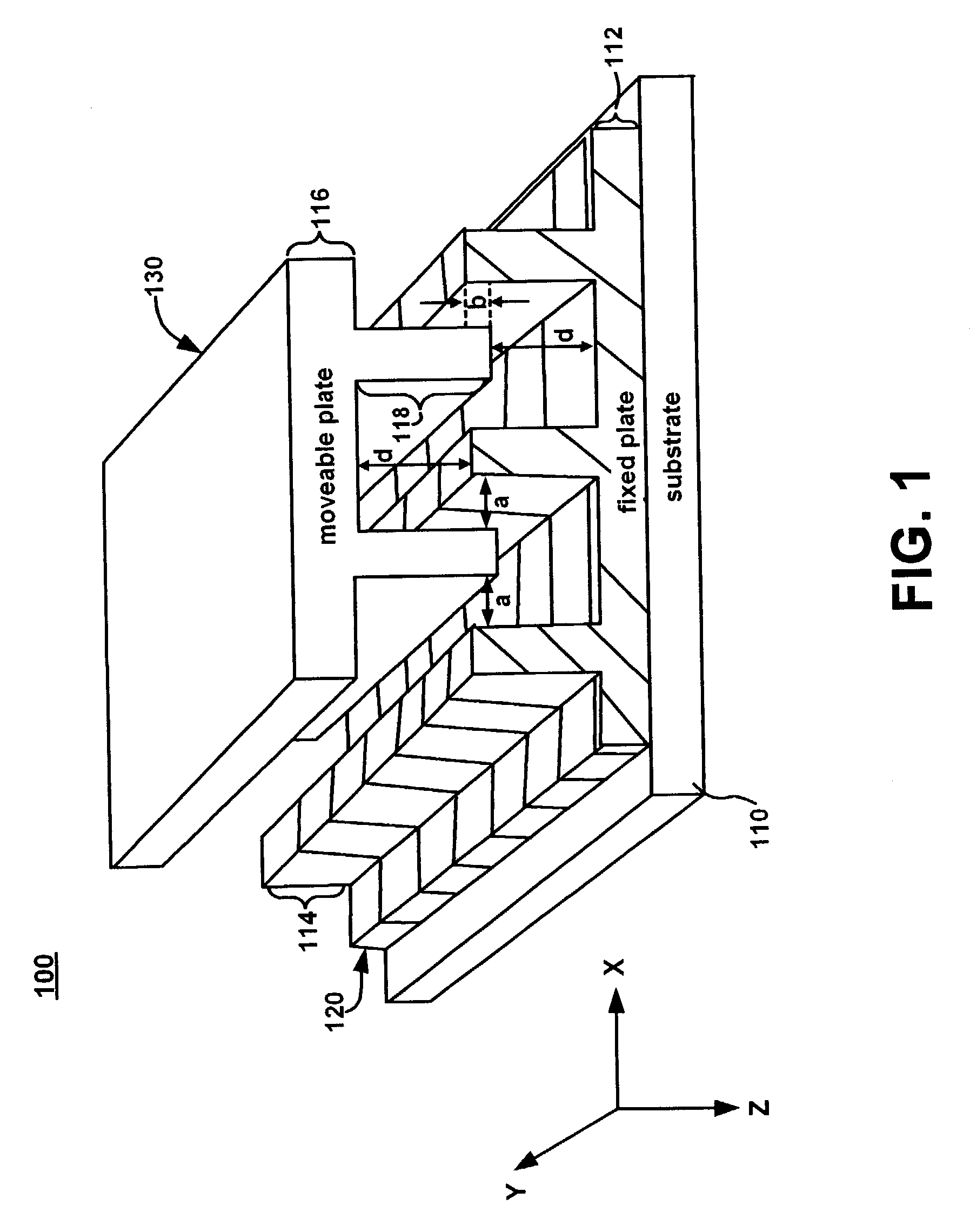 Variable capacitor having a rigidity-increasing feature