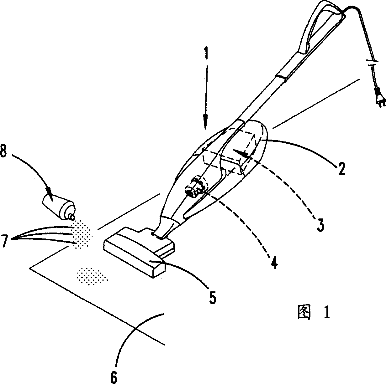 Method for vacuum-cleaning using a hand vacuum cleaner and dust filter or dust collection compartment especially for use in a method of this type