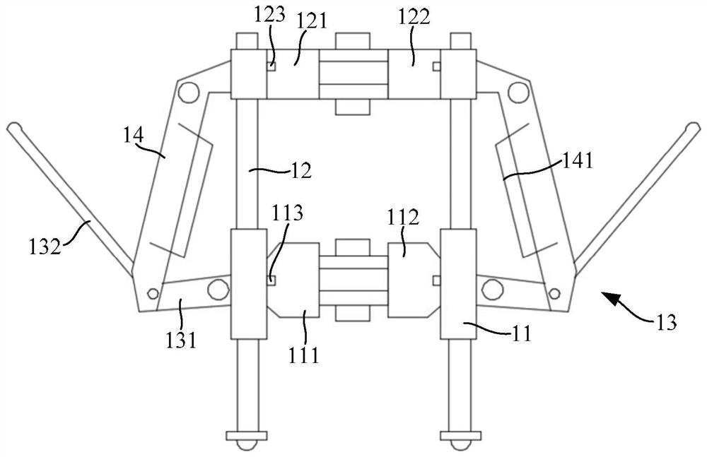 Dismounting device for drill pipe and using method of dismounting device