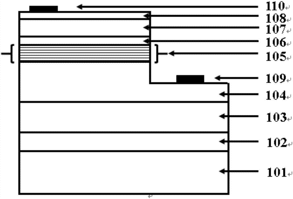 UV light emitting diode with double doped multi-quantum well structure