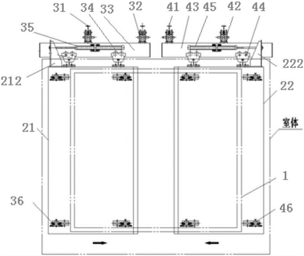 Large soundproof sealing device for door opening