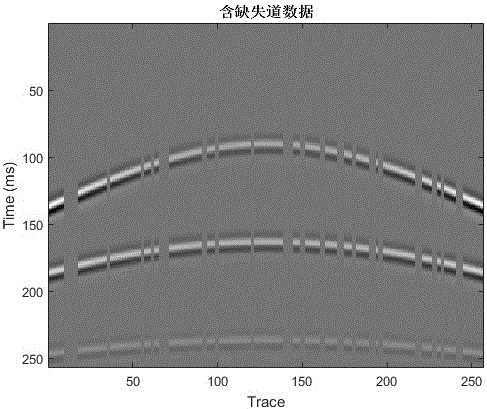 Shearlet transformation-based seismic data reconstruction method