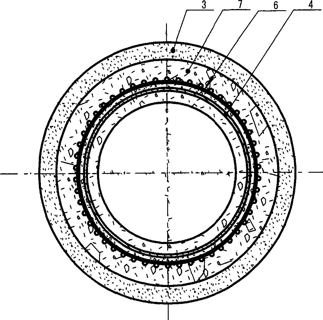 Faucet prestressed reinforcement pipes of concrete made by novel section steel