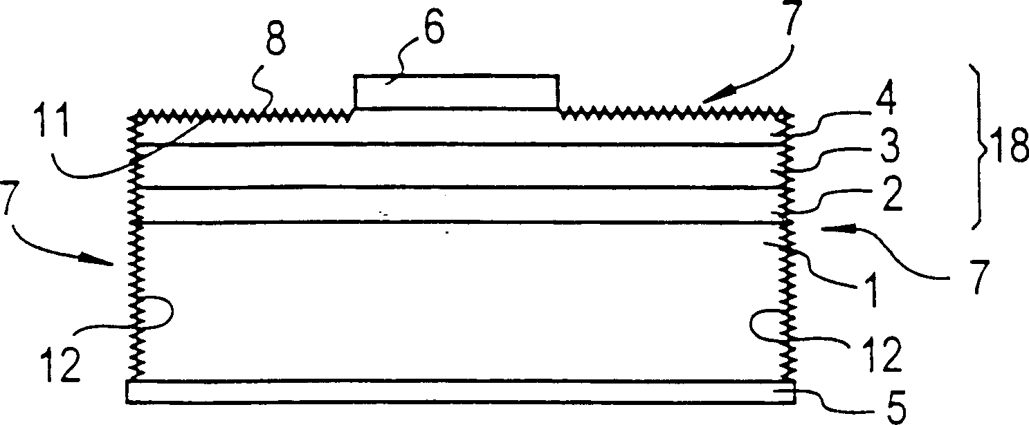 Process for producing light-emitting and/or light-receiving semiconductor body