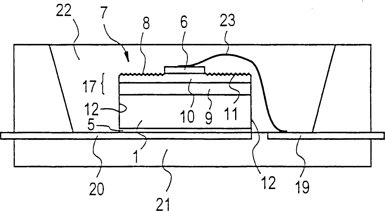 Process for producing light-emitting and/or light-receiving semiconductor body