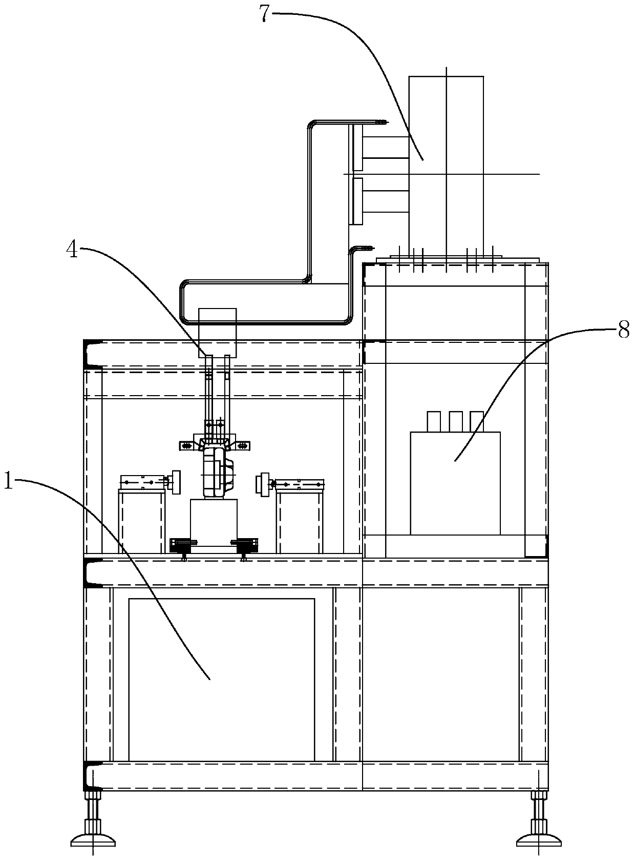 Induction heat treatment equipment for caterpillar chain links