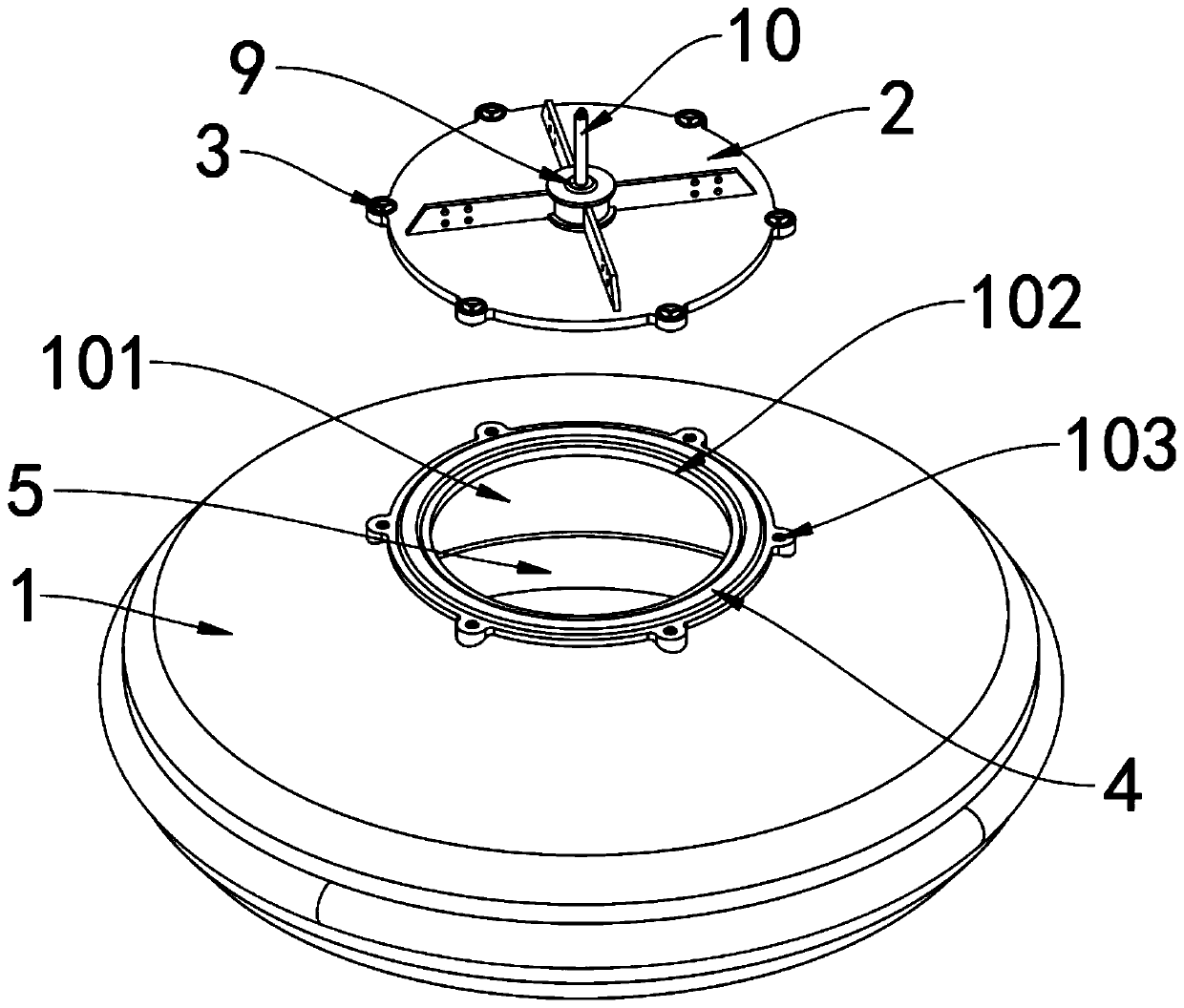 Buoy watertight piece for ocean small-range spot check and detection