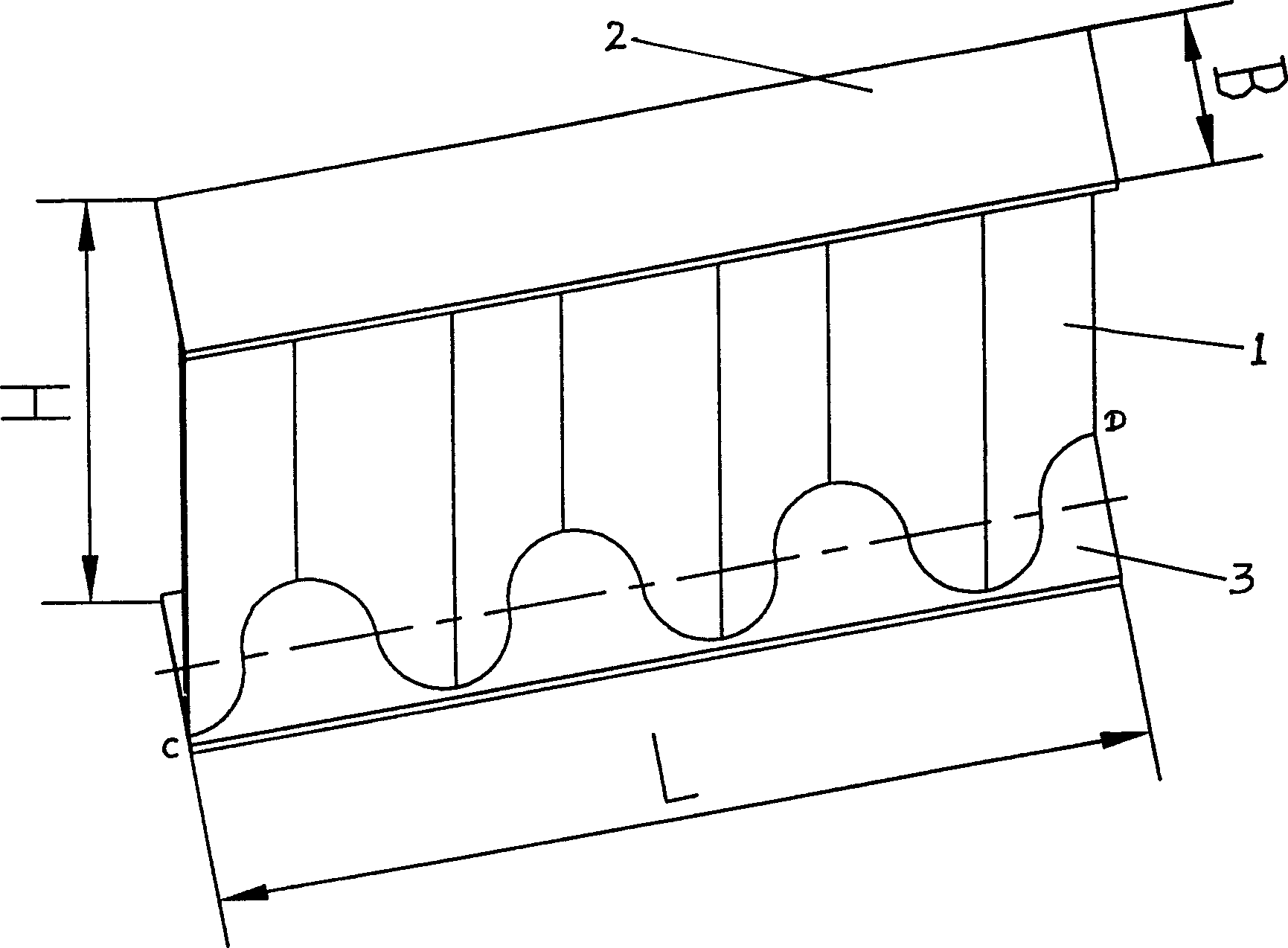 H-shaped section bar having transverse wave form webs, its making process and forming apparatus for transverse wave form webs