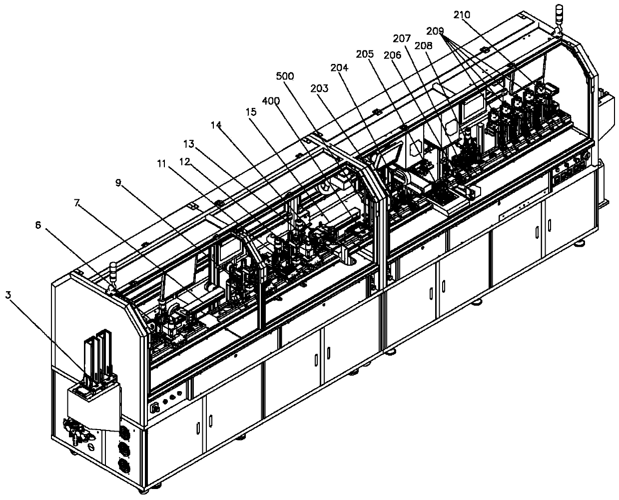 High-efficiency slot milling, wire picking and packaging device for intelligent card