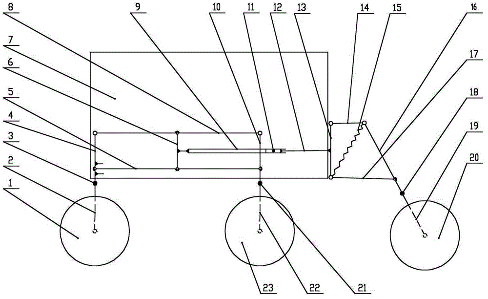 Combined foldable suspension type six-wheel vehicle-mounted mechanism