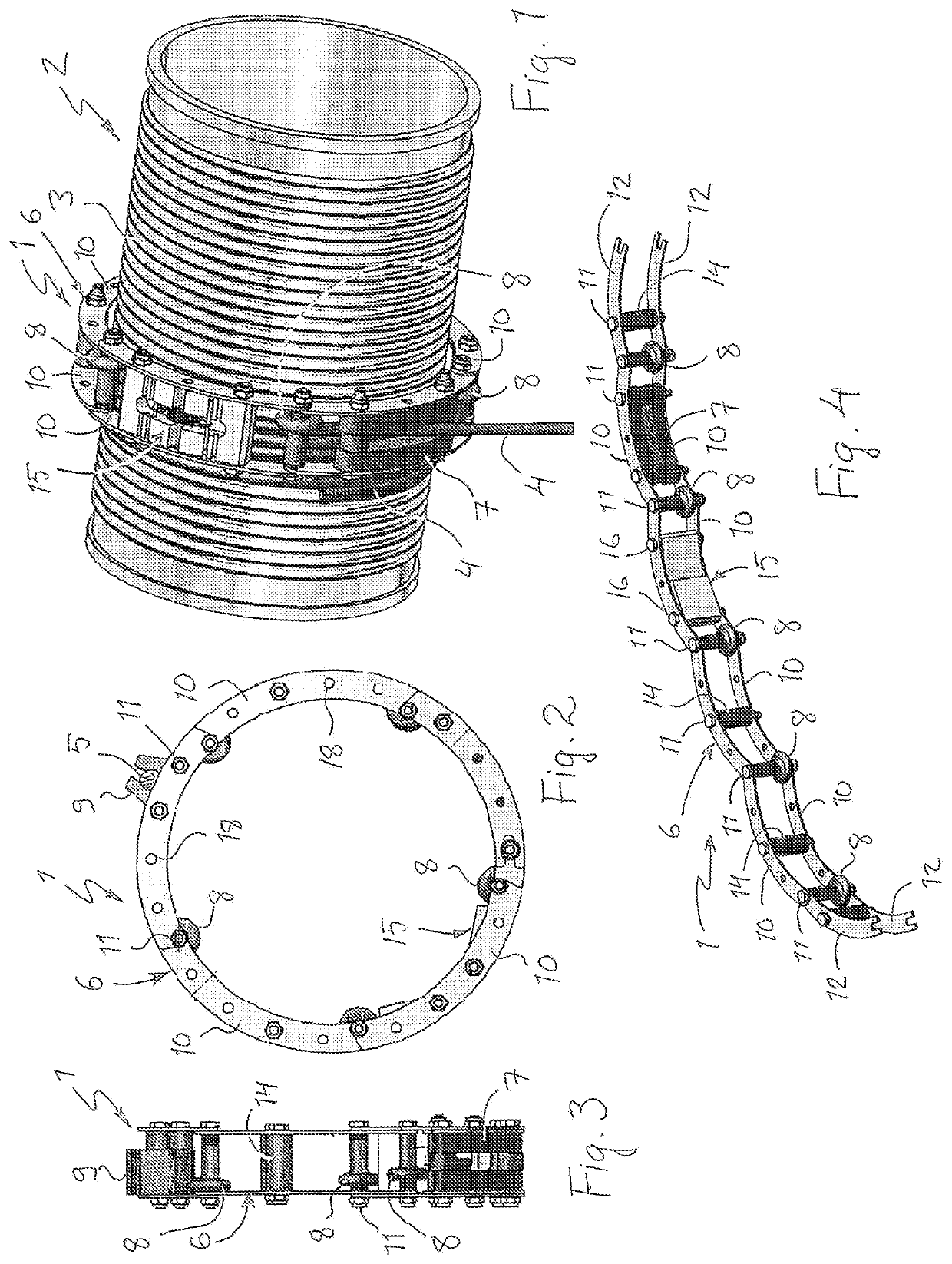 Rope guide of rope drum in crane