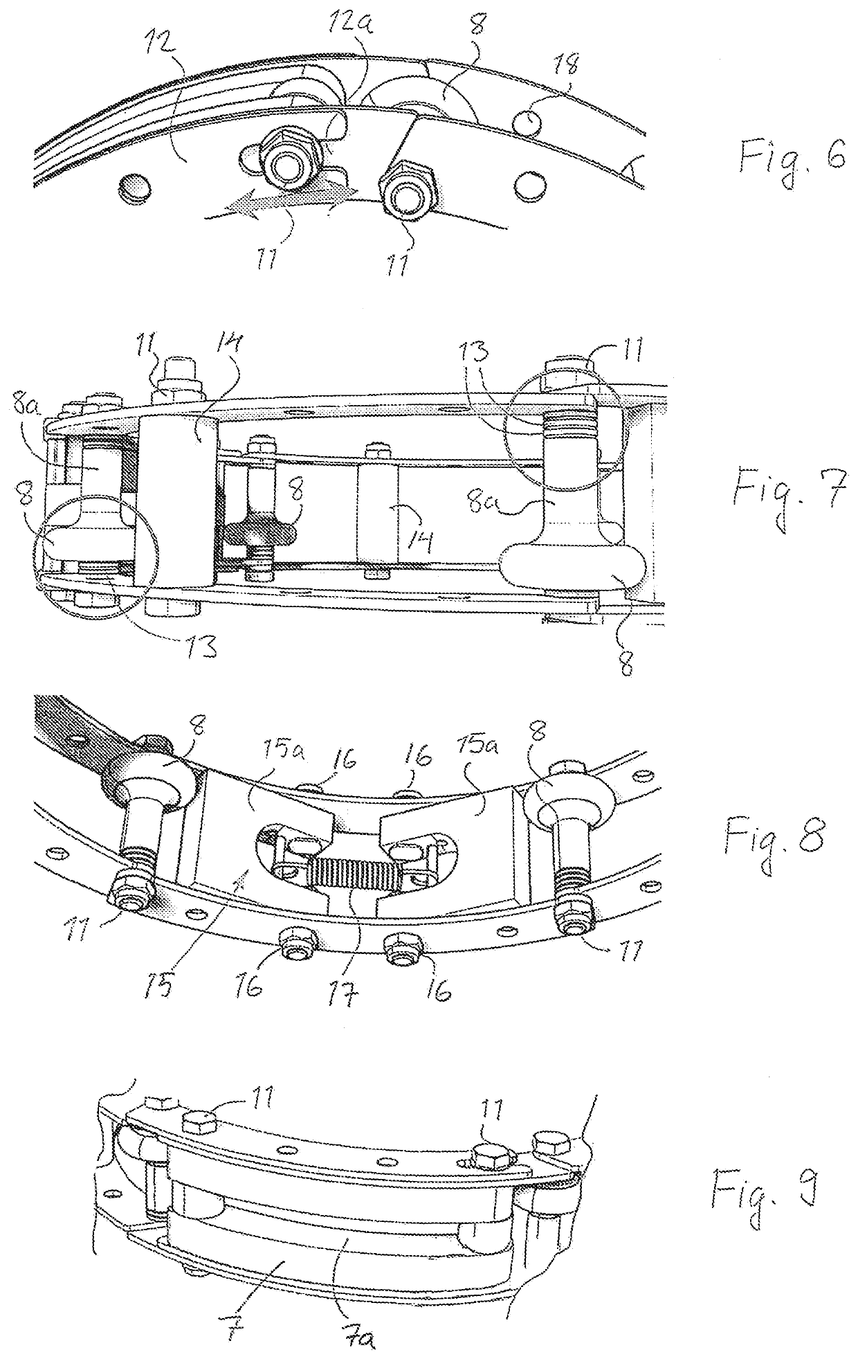 Rope guide of rope drum in crane