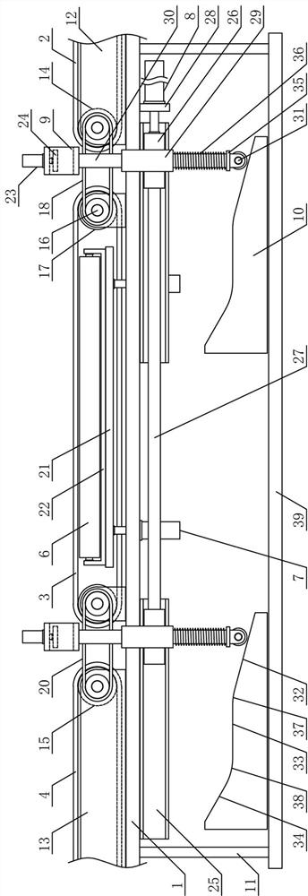 Silk quilt conveying mechanism