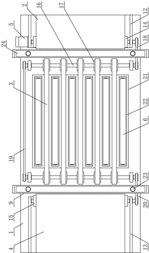 Silk quilt conveying mechanism