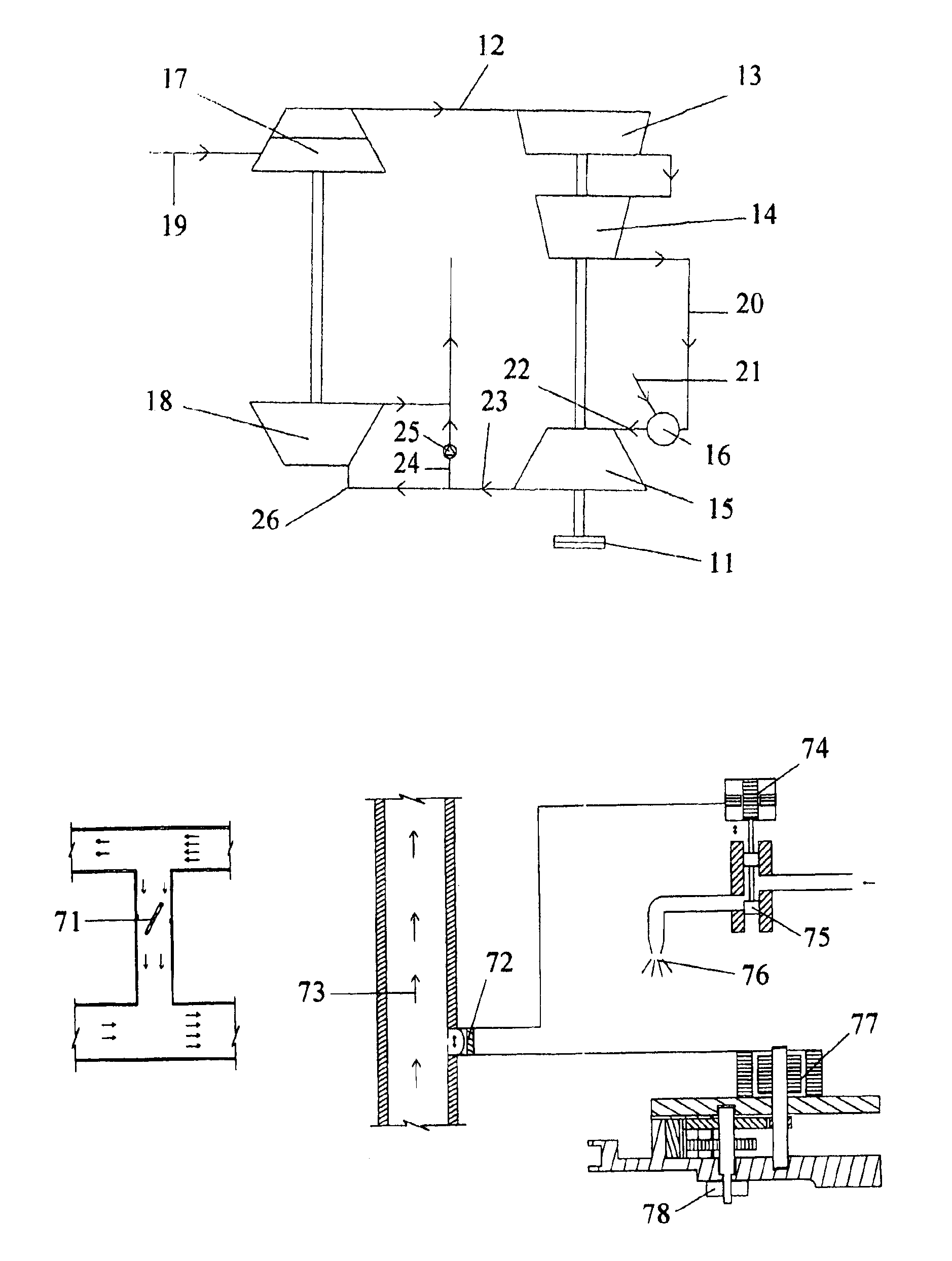 Supercharged open cycle gas turbine engine