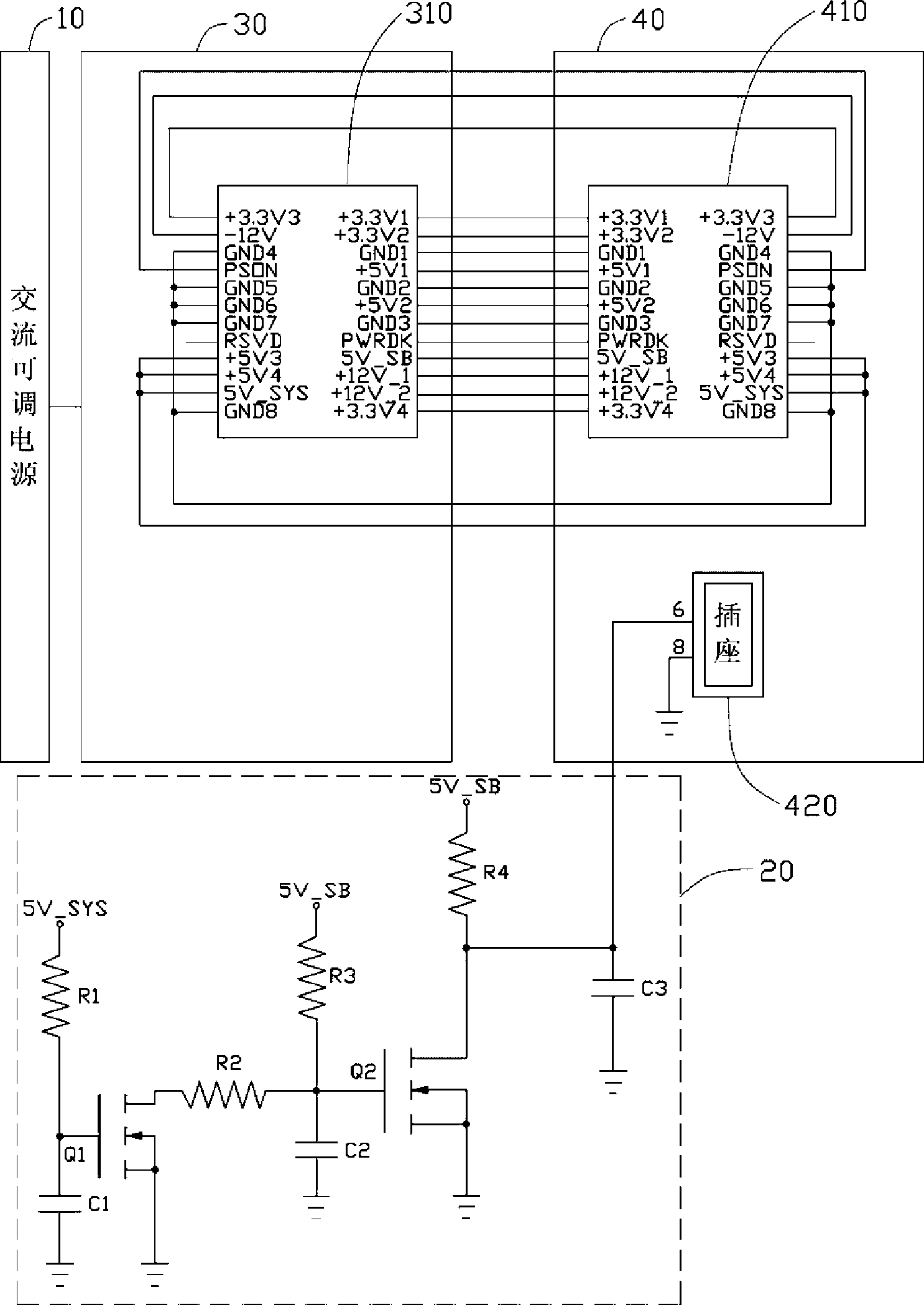 Computer power on/off test device