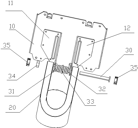 Rotating shaft structure for display folding bracket