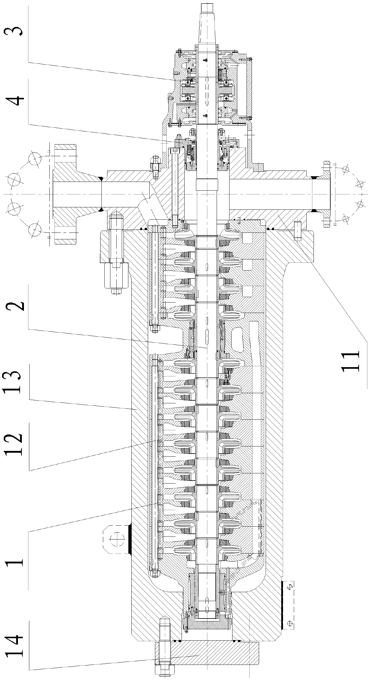 Stator component of charging pump for nuclear power station