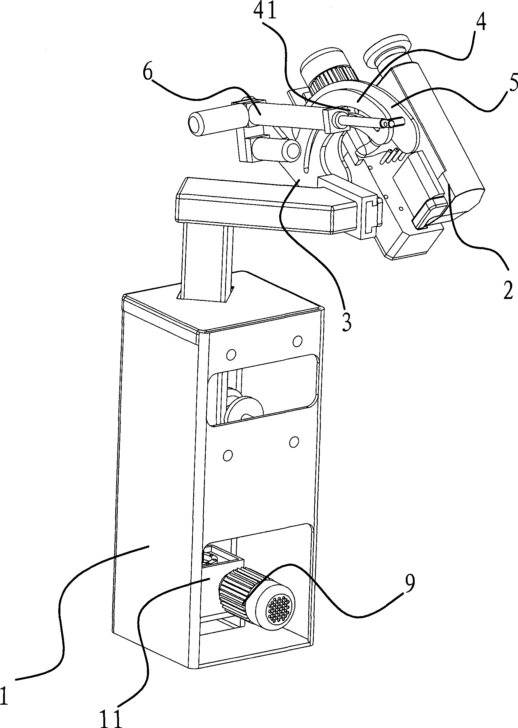 Adjusting device of tape edge sewing head for mattress