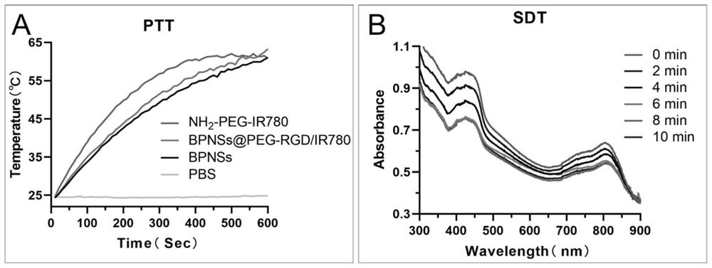 Nanocomposite for treating malignant tumors as well as preparation method and application thereof