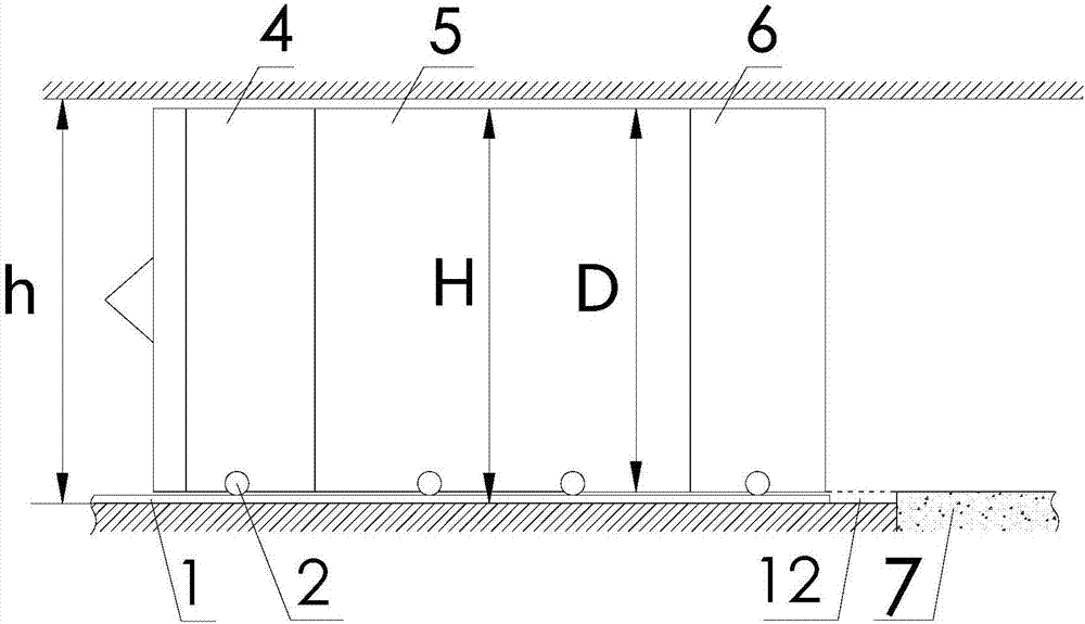 Translation construction structure of shield machine, and translation method