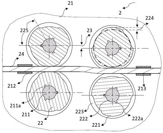 Traction wheel and threading machine comprising traction wheel