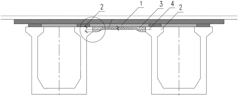 Method for implanting steel bar to reinforce groove-type beam bridge face plate through UHPC thin layer