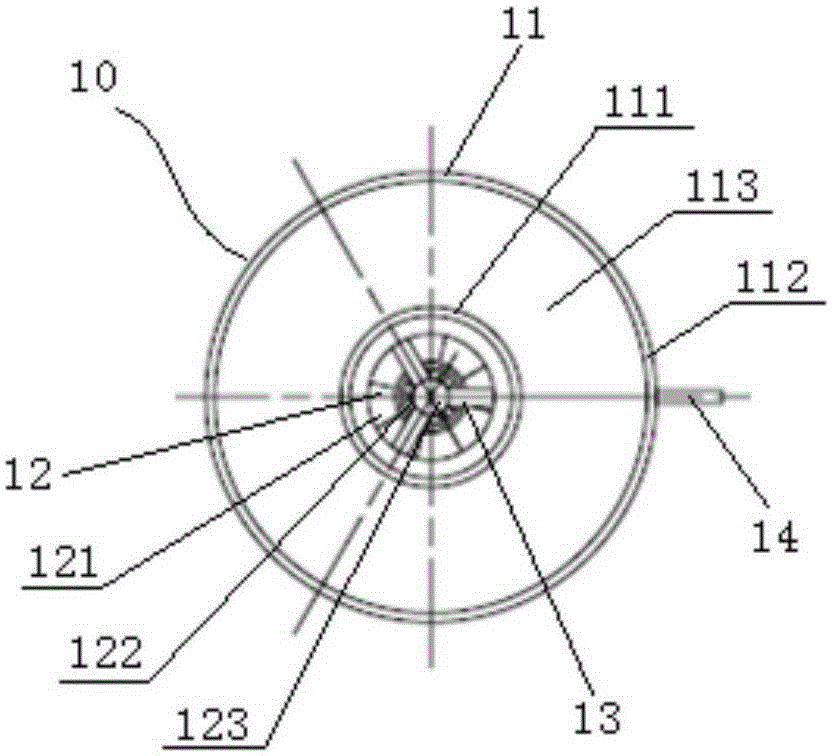 Axis vent pipe structure of turbine engine and turbine engine