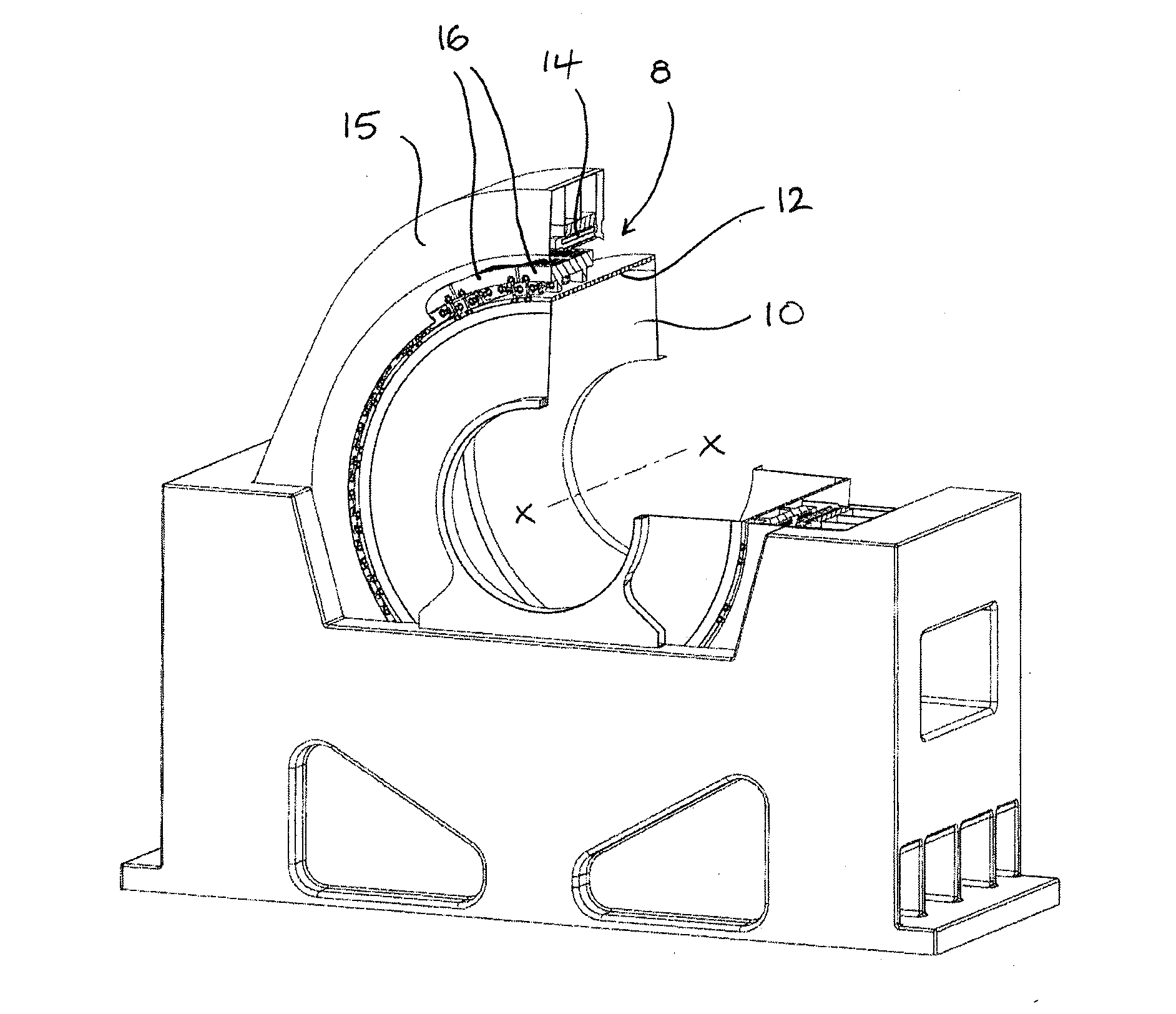 Gearless drive for a rotating electrical machine
