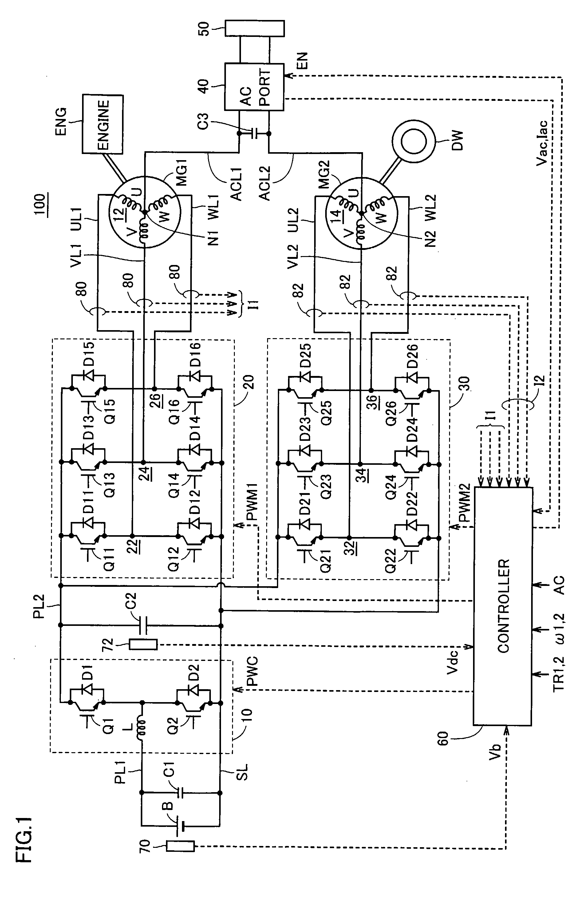 Ac Voltage Output Apparatus and Hybrid Vehicle Including the Same