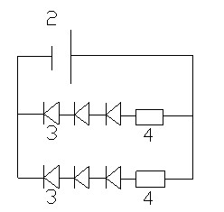 Light-emitting diode (LED) ground lamp with self protection function