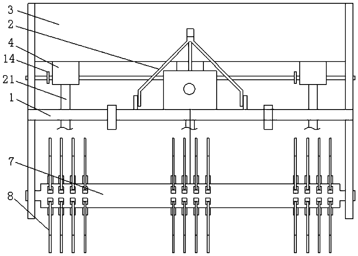 Novel corn zero-tillage fertilization application and sowing machine with function of triangular final seedling singling